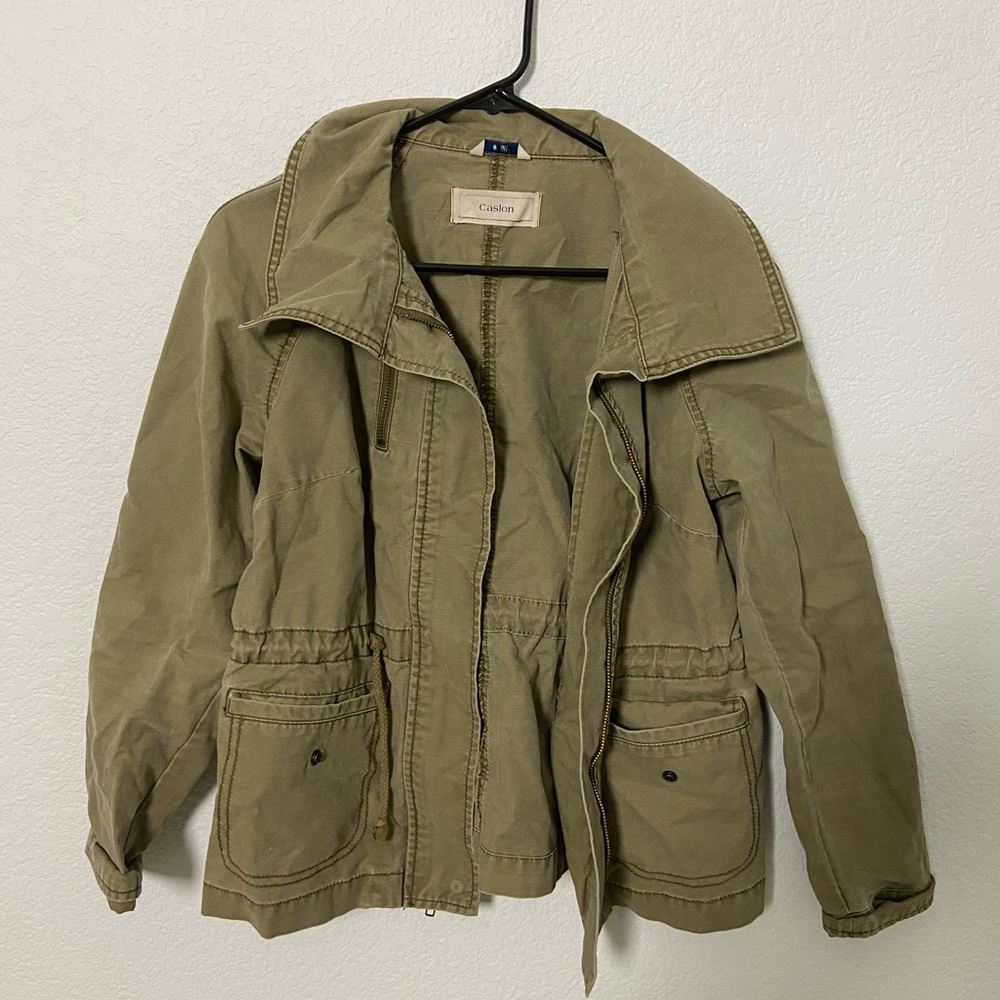 Military Jacket w/ denim patch
